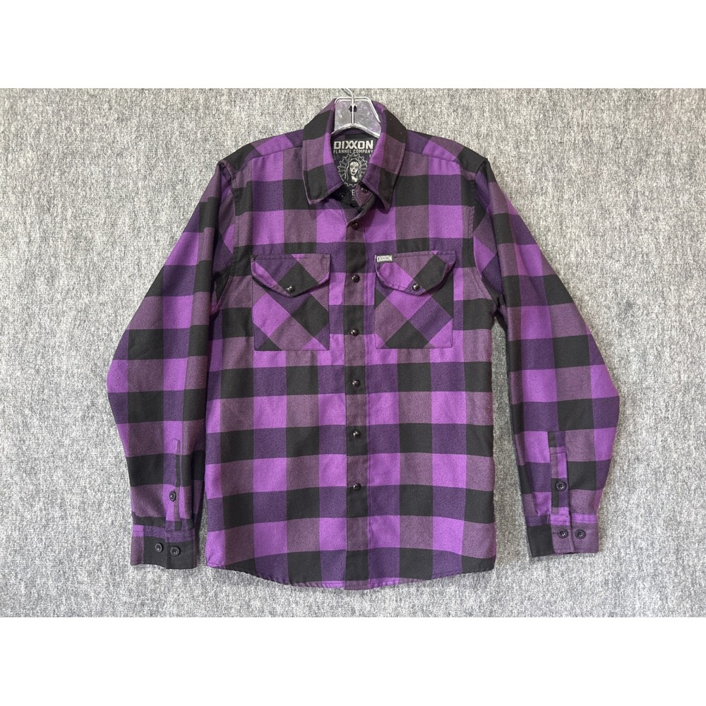Dixxon Flannel Company The Heiress Purple Black Buffalo Plaid Shirt Size XS